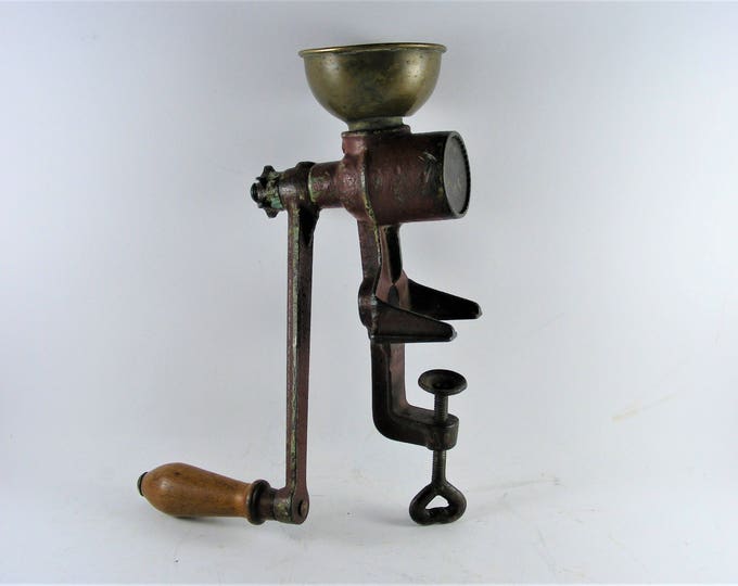 Antique Iron and Brass Poppy Seed Grinder Etsy
