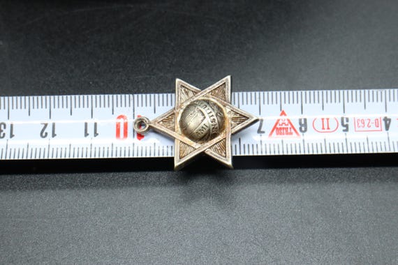 Antique Solid Silver Masonic Pendant - "AMI Insti… - image 11