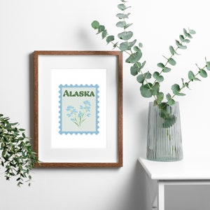 Alaska Alpine Forget-Me-Not Stamp Digital Download