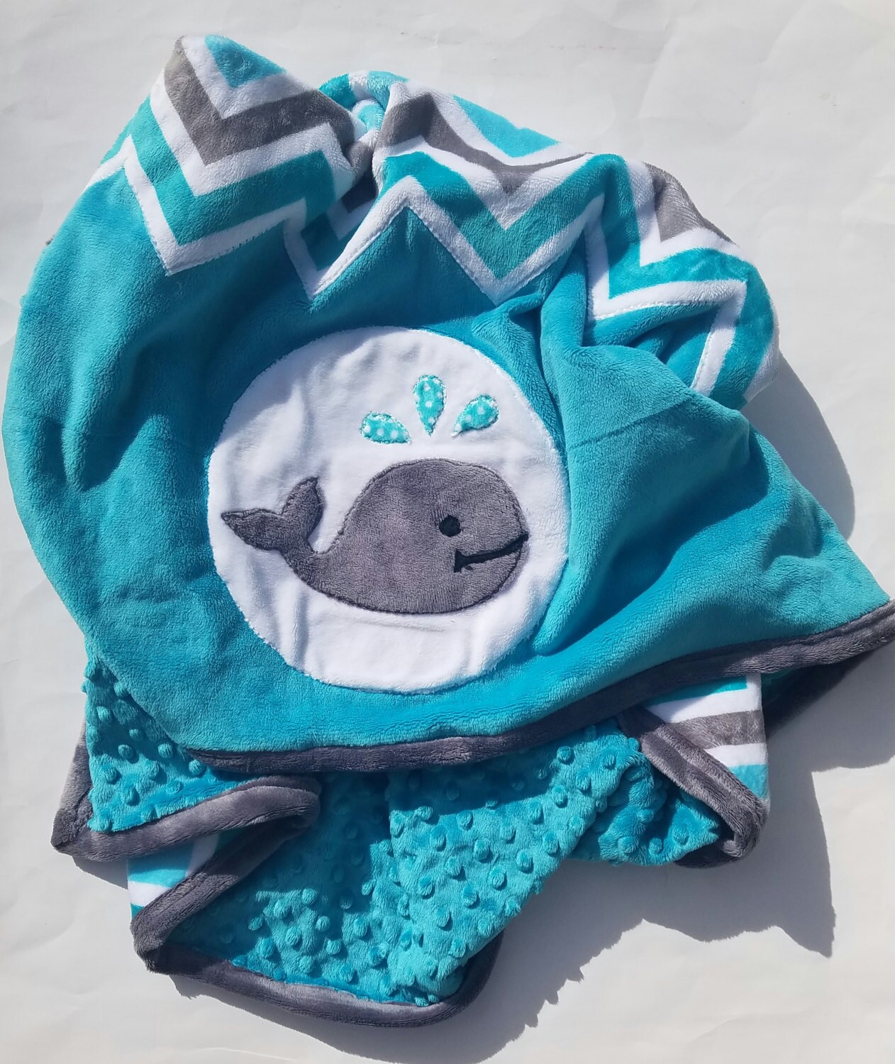 Whale Nursery Bedding Minky Blanket Newborn Boy Bedding | Etsy
