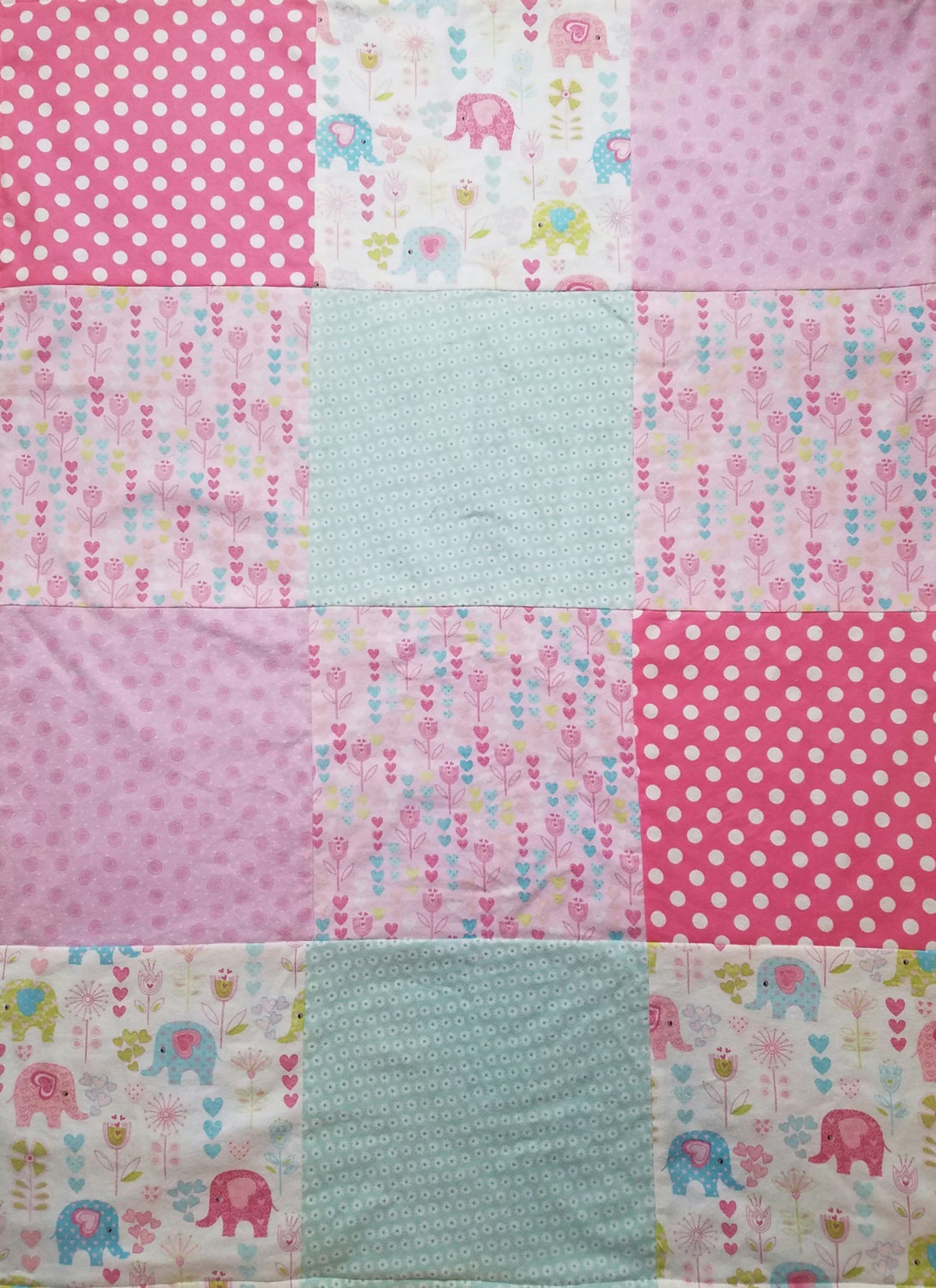 Elephant Baby Blanket Elephant Quilt Minky Blanket Baby Etsy