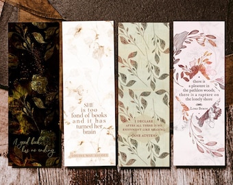 Literary Quote Bookish Bookmarks for Books