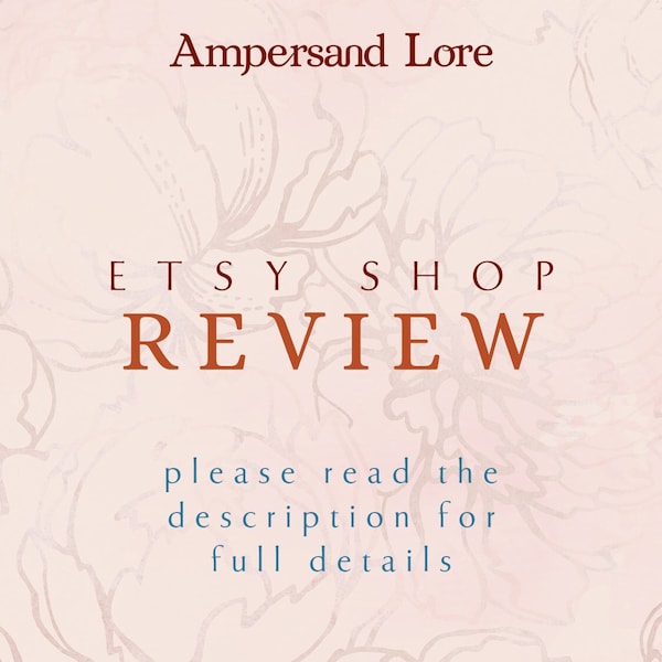 Etsy Shop Review - Full Etsy Front Shop Page Critique Including Banner, Logo, Title, Announcement, Photos, Categories, About, Policies Etc