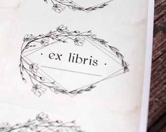 Pegatinas para placas de libros Ex Libris