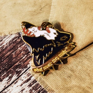 Dracula Wolf Enamel Pin - Literary Gifts for Book Lovers, Bookish Enamel Pins, Gothic Literature, Gothic Pin, Book Quote Enamel Pin