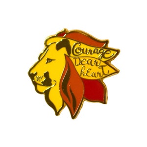 Lion Enamel Pin - Literary Gifts for Book Lovers, Bookworm Gifts, Bookish Pin, Aslan Narnia Bookish Enamel Pins, Bookworm Gifts Book Lovers