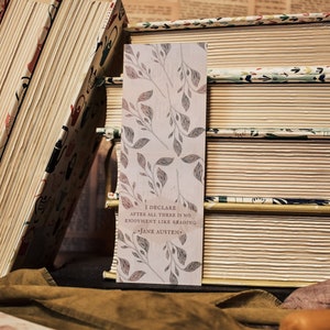 Pride and Prejudice by Jane Austen Literary Quote Bookish Bookmark - Literary Gifts for Book Lovers