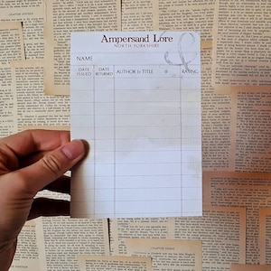 Book Review Reading Tracker Postcard