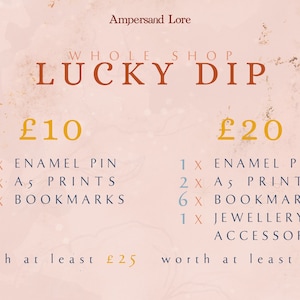 Lucky Literary Dip Box - Literary Gifts for Book Lovers, Mystery Grab Bag for Geeks, Lucky Dip Subscription, Lucky Dip Club for Bookworms