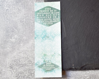 Jane Austen Regal Bookmark for Books Set - Northanger Abbey Book Quote Bookmark, Literary Gifts for Book Lovers, Bookish Bookmarks