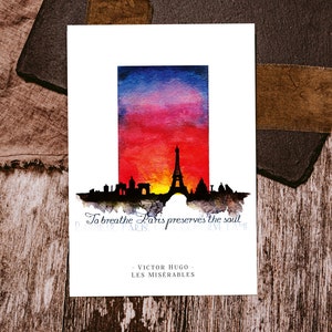 Les Miserables Victor Hugo Bookish Quote Wall Art Print