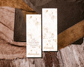 Louisa May Alcott Quote Bookish Bookmarks for Books