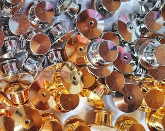 Enamel Pin Secure Locking Pin Backs - Enamel Pin Safety Clasps, Extra Locking Pin Backs, Locking Clutch, Deluxe Pin Locks