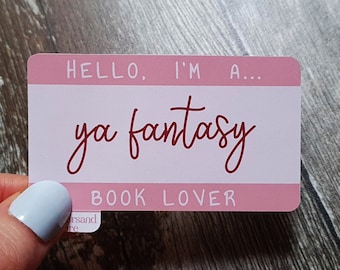 Hello I'm A... Book Lover Vinyl Sticker