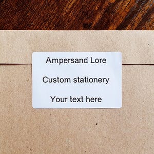 Aangepaste retouradresstickers - gepersonaliseerde adreslabels voor kleine bedrijven, minimalistische moderne retouradresstickers, tekststickers Any