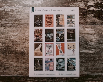 Custom Book Cover Stickers - Reading Journal Supplies - Personalized Book Covers Sticker Sheets