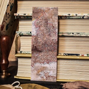 England Map Bookmark for Books - Literary Gifts for Book Lovers