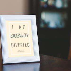 Pride and Prejudice Wall Art Print - Jane Austen Reading Decor for Bookworms - Literary Gifts for Book Lovers