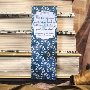 Jane Austen Regal Bookmark for Books - Book Quote Bookmark, Literary Gifts for Book Lovers, Bookish Bookmarks, Bookworm Gifts for Readers