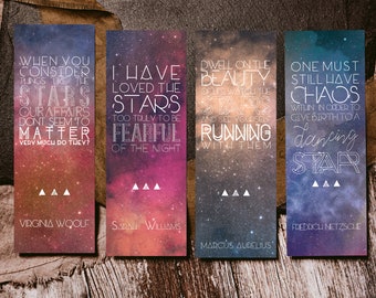 Literary Quotes Bookish Bookmarks for Books - Literary Gifts for Book Lovers, Bookworm Gifts for Readers, Virginia Woolf Book Quote Bookmark