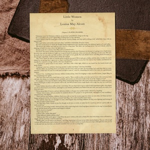 Little Women by Louisa May Alcott First Chapter Book Page Wall Art Print