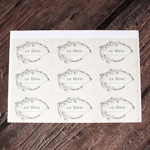 Bookplate &#39;Ex Libris&#39; Stickers - Library Labels, Book Plate Labels, Bookish Sticker Sheets, Gifts for Readers, Catagorise Library Books