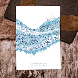 Louisa May Alcott &#39;Little Women&#39; Book Quote Wall Art Print