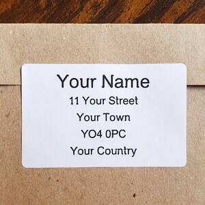 Pegatinas rectangulares de dirección de retorno personalizadas: etiquetas de dirección de retorno personalizadas para pequeñas empresas, pegatinas de dirección de retorno modernas y minimalistas.