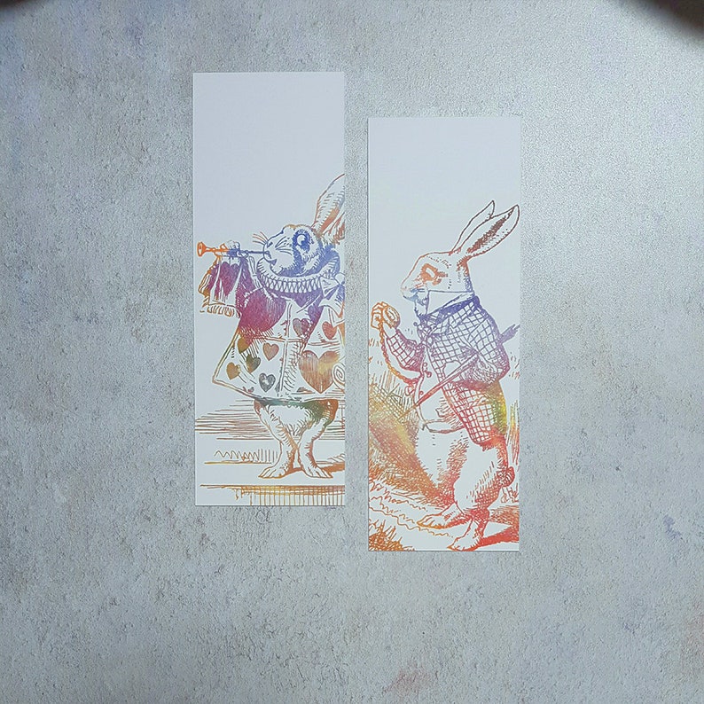 The White Rabbit Bookmarks for Books - Alice in Wonderland Quotes ...