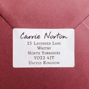 Pegatinas de remitente con nombre personalizado: suministros personalizados para pequeñas empresas, etiquetas de remitente, pegatinas de dirección modernas y minimalistas.