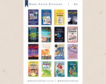 Custom Book Cover Stickers Sheet
