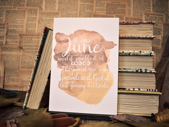 Literary Quote Wall Art Print June Birthday Bookworm Gifts - Etsy