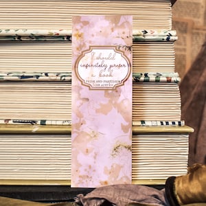 Pride and Prejudice Bookmark for Books - Jane Austen Book Quote Bookmark, Literary Gifts for Book Lovers, Bookish Bookmarks, Book Quotes