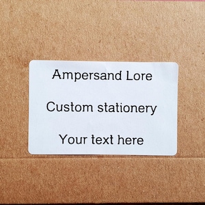 Aangepaste retouradresstickers - gepersonaliseerde adreslabels voor kleine bedrijven, minimalistische moderne retouradresstickers, tekststickers Any