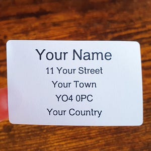 Aangepaste rechthoekige stickers voor retouradres - gepersonaliseerde retouradreslabels voor kleine bedrijven, minimalistische moderne retouradresstickers