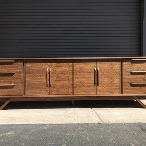 96" Mid Century Custom Sideboard/ Credenza - 4 Doors,  6 Drawers - Customize to Your Unique Style