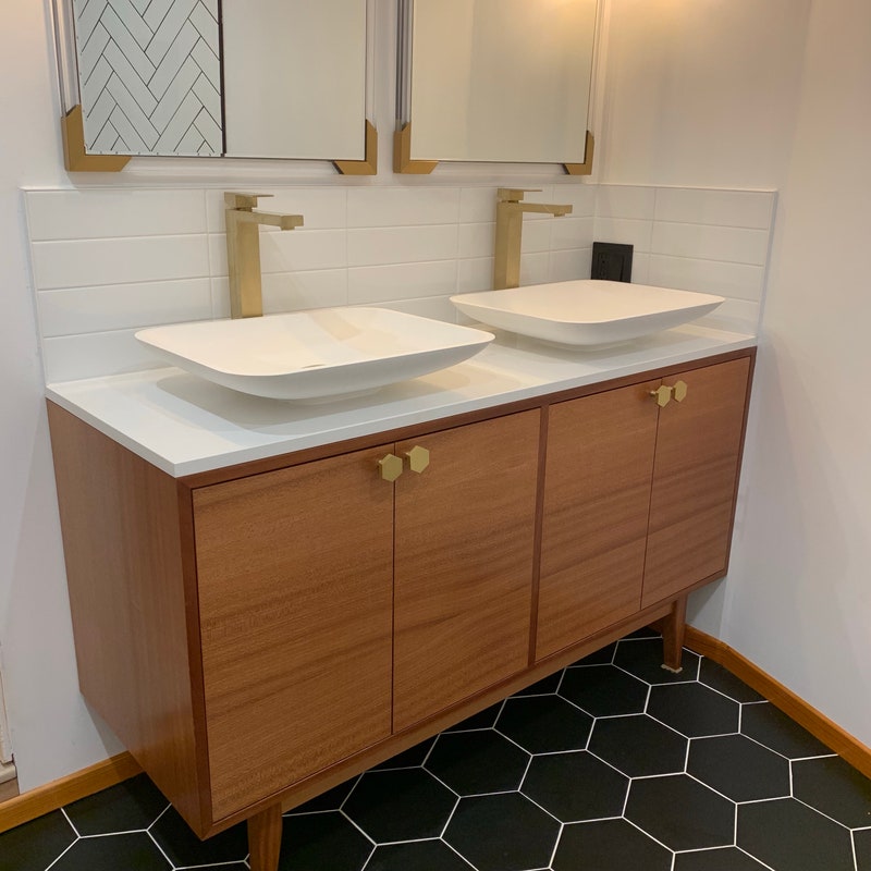 Mid Century Bathroom Vanity - Etsy