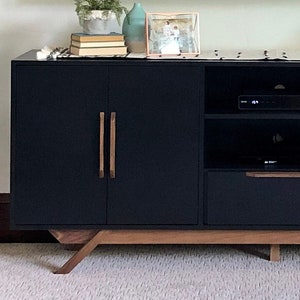 72 Mid Century Entertainment Center 4 Doors, 1 Drawer Customize to Your Unique Style image 1