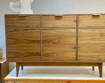 NEW Hand Built Mid Century Style Buffet / Credenza / TV Cabinet - Free Shipping!