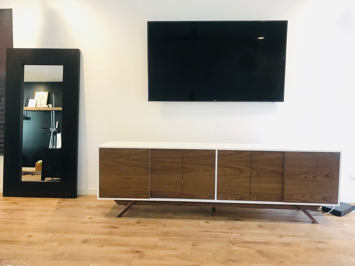 8' Mid Century Style TV / Buffet / Liquor Etsy