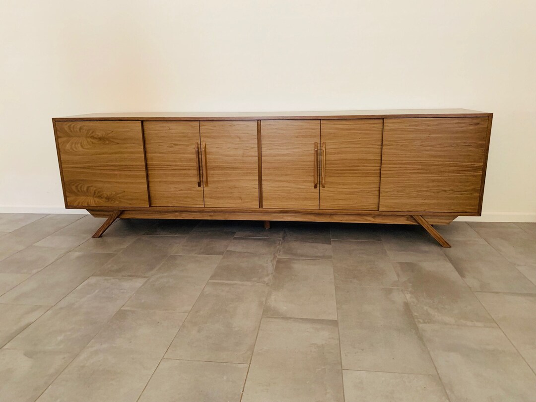 8' Mid Century Style TV / Buffet / Liquor / Credenza