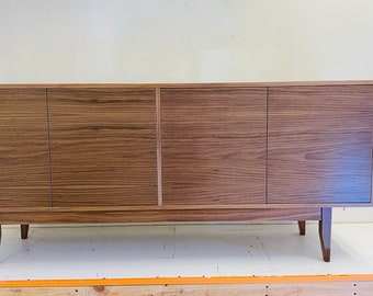 72" Credenza/ TV Console - Mid Century Style in Walnut