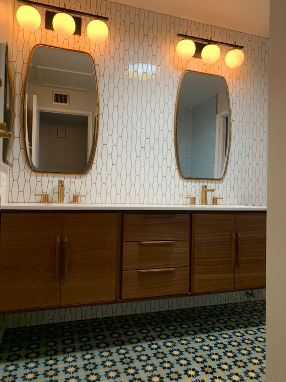 Towel Sets Mid-Century Floating Vanity Bathroom