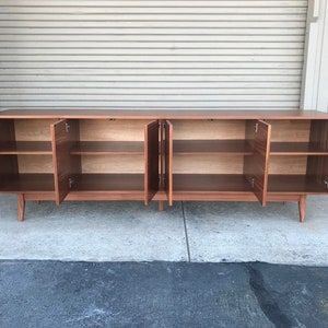 96 TV Console/ Credenza / Buffet Mid-Century Style in Mahogany image 6