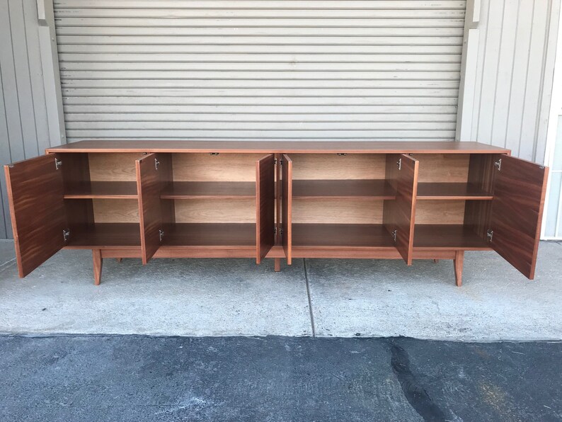 96 TV Console/ Credenza / Buffet Mid-Century Style in Mahogany image 6