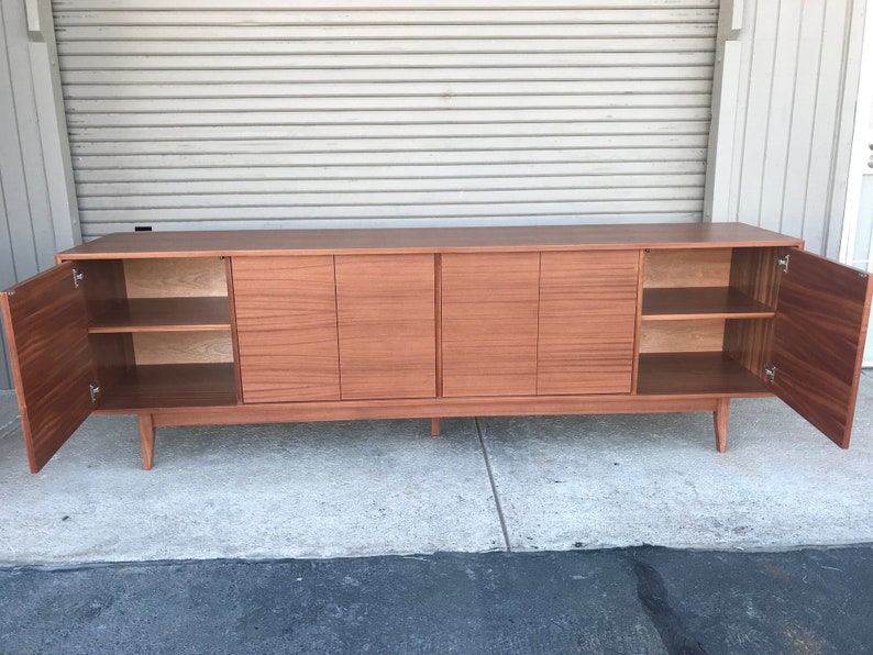 96 TV Console/ Credenza / Buffet Mid-Century Style in Mahogany image 7