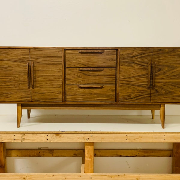 NEW Hand Built Mid Century Style Buffet / Credenza / TV Stand / Dresser / Bathroom Vanity Cabinet ~ Free Shipping!