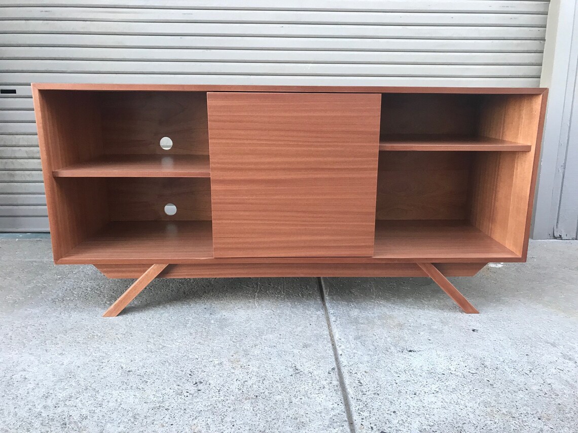 NEW Hand Built Mid Century Style TV Stand / Record / Etsy