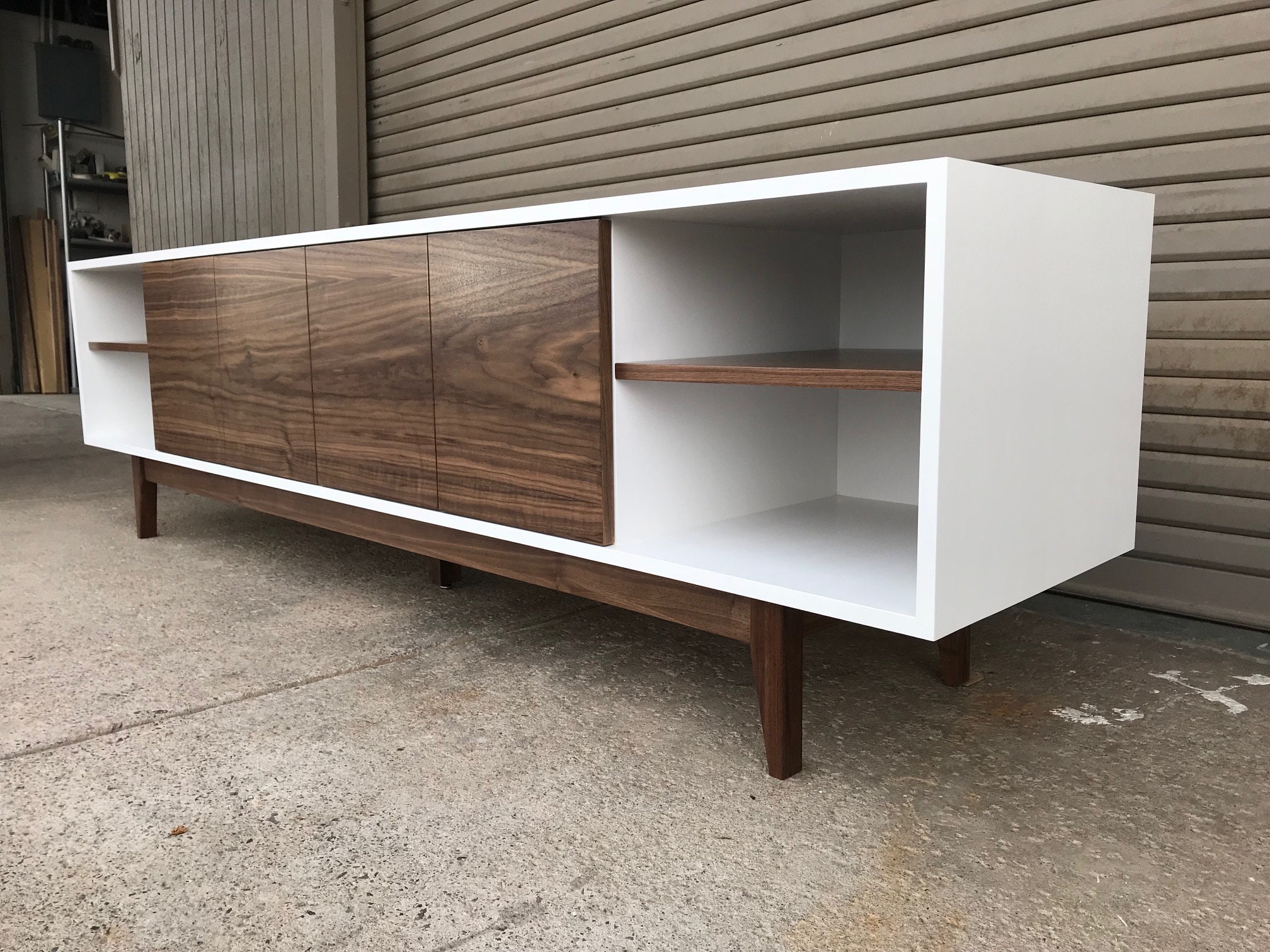 8' Mid Century Style TV / Buffet / Liquor Etsy