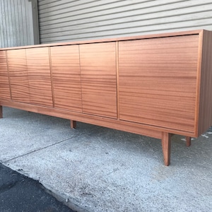 96 TV Console/ Credenza / Buffet Mid-Century Style in Mahogany image 1